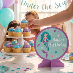 Mermaid Happy Birthday Table Decoration
