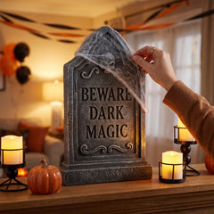 "Beware Dark Magic" Small Tombstone Decoration