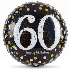 Sparkling 60th Birthday Celebration Foil Balloon - 18 Inch