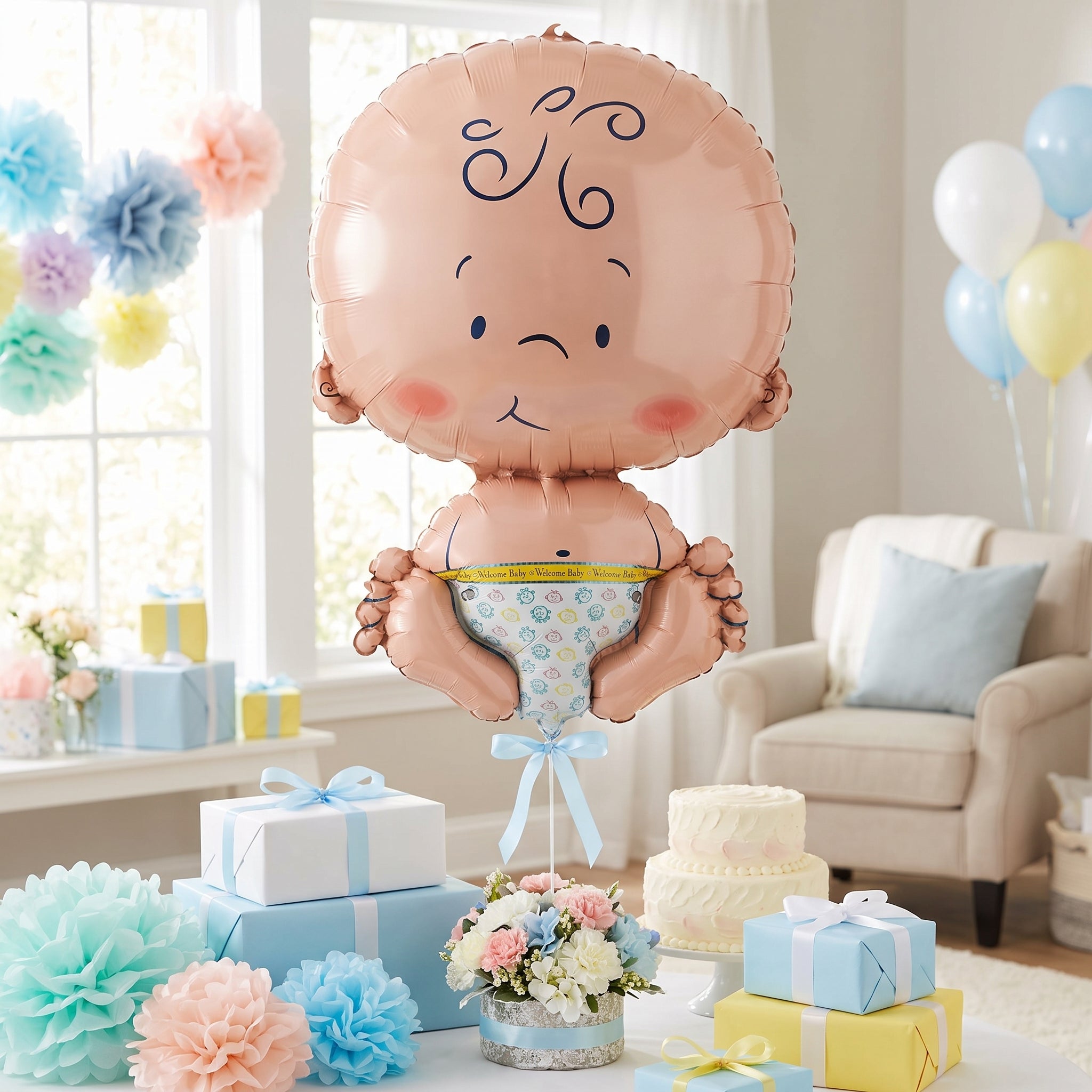 Welcome Baby Super Shape Foil Balloon - 26 Inches