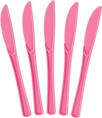 Heavy Duty Cerise Plastic Knives - 7.75 in. | Case of 1200