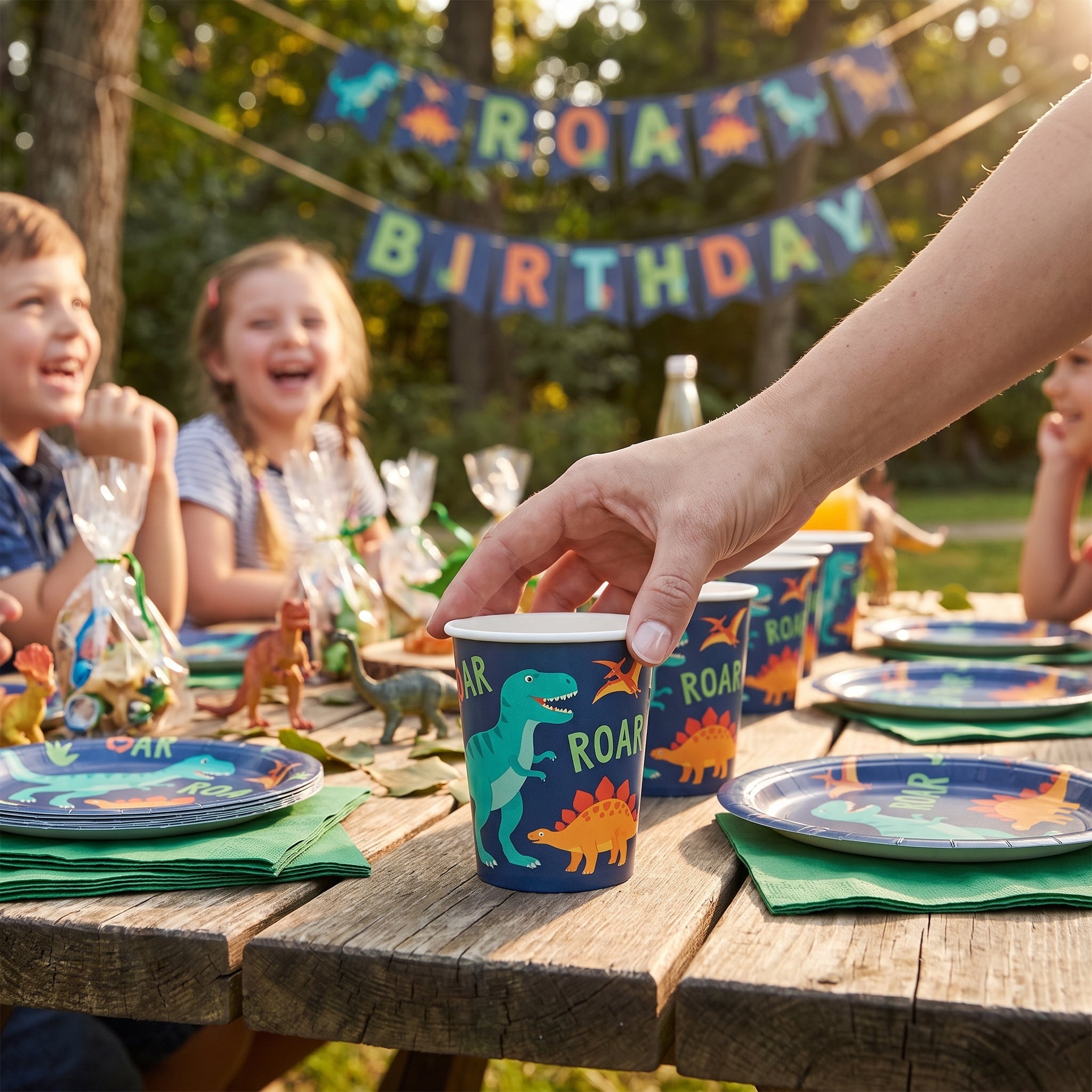 Dino-Mite 9 oz. Paper Cups for Kids' Birthday Parties