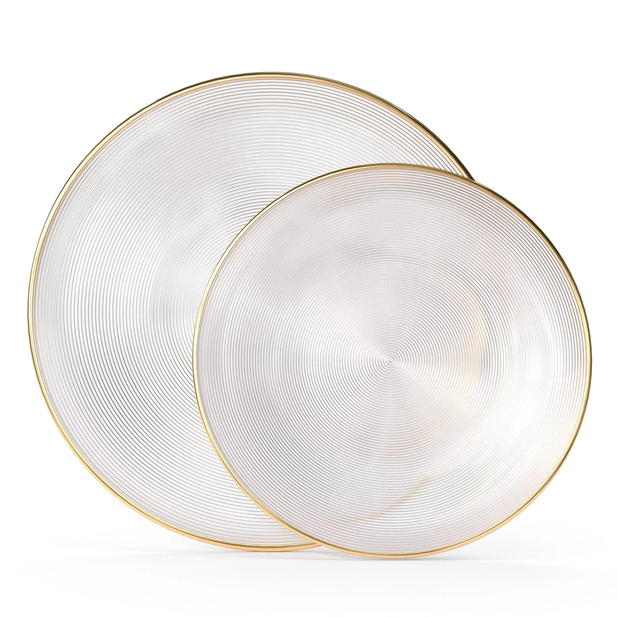 7 Inch and 10 Inch Luster Plate Combo 15|15 - Clear