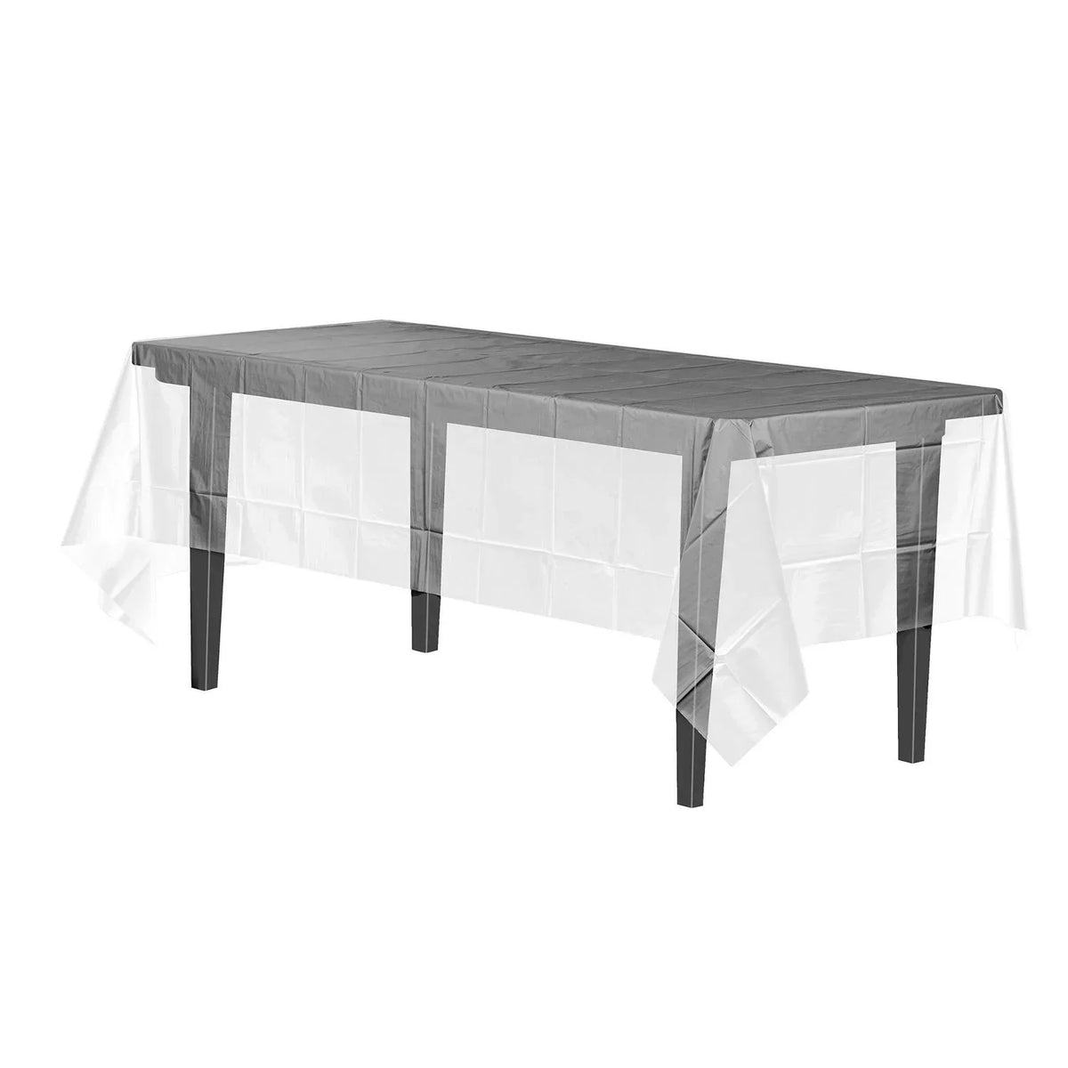 Clear Plastic Table Covers | 6 Pack - 54 In. x 108 In.