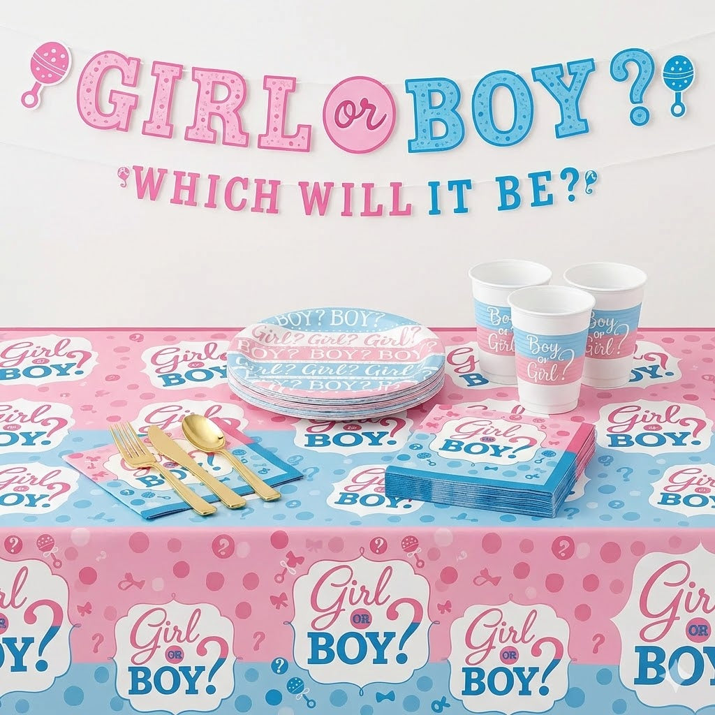 Gender Reveal Party Kit - For 16 Guests