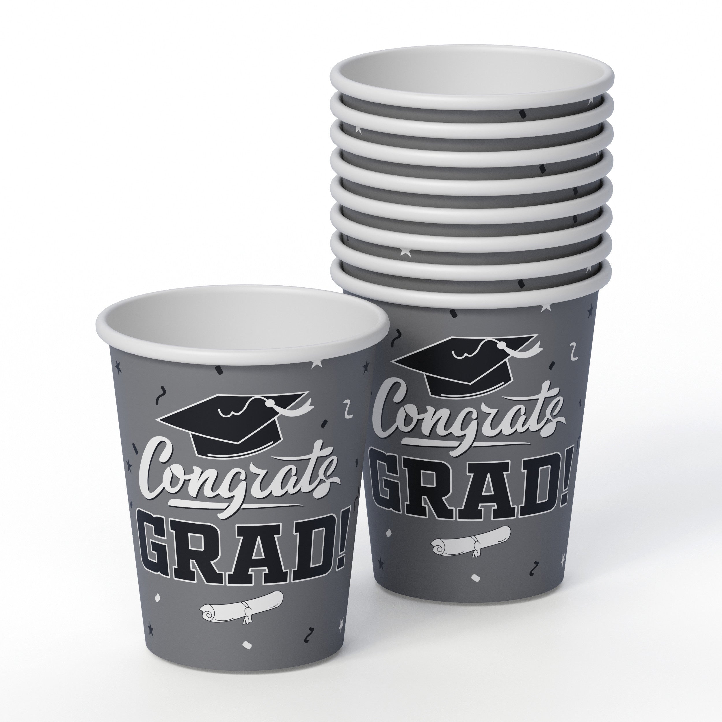 White/Silver Graduation Combo Pack | Service For 8