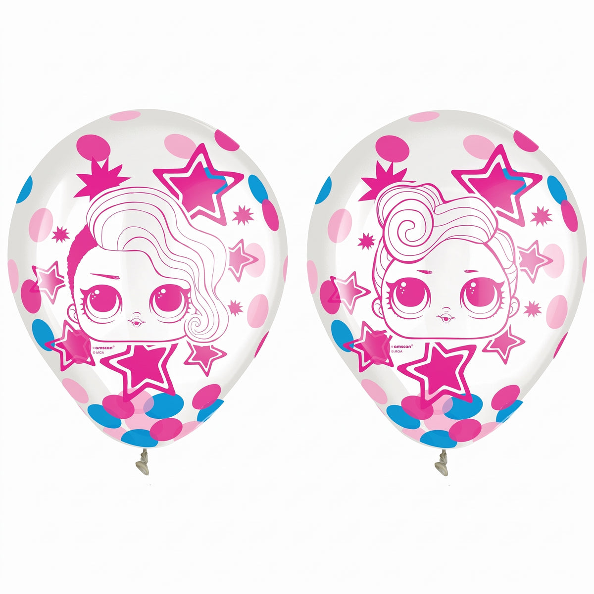 LOL Surprise! "Together 4-Eva" Confetti Latex Balloons - 12" (6 Pack)