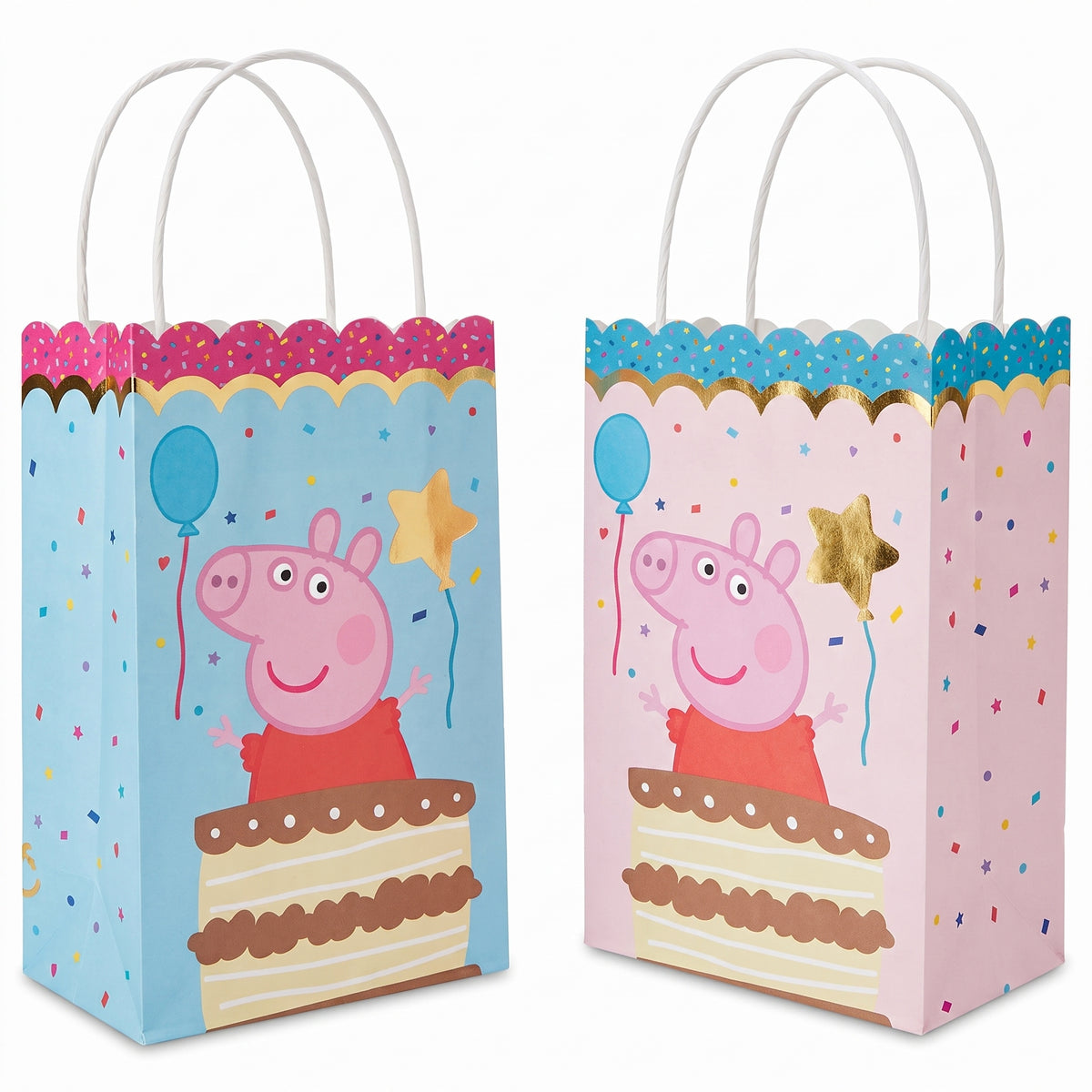 Peppa Pig Kraft Party Favor Bags - 8 Count