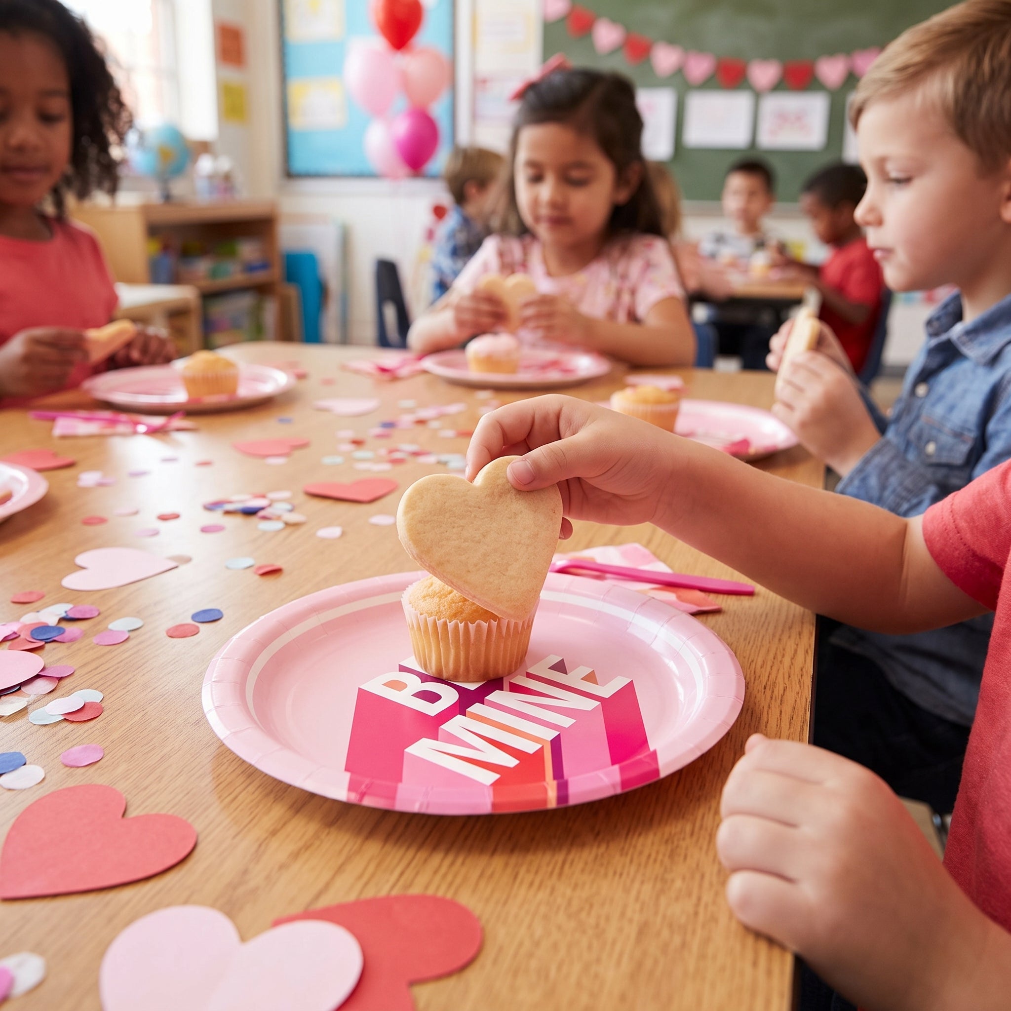 Retro Love Valentine's Day Paper Plates - 6.75"