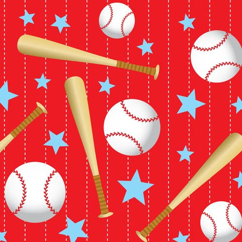 Baseball Print Plastic Table Covers | 6 Pack - 54 in. x 90 in.