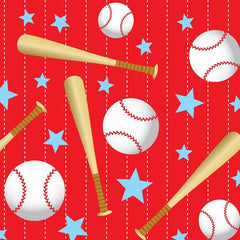 Baseball Print Plastic Table Covers | 12 Pack - 54 in. x 90 in.