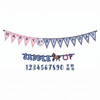 Saddle Up Personalized Jumbo Letter Birthday Banner Kit