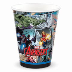 Marvel Avengers 9oz Paper Cups - Pack of 8 for Kids' Birthday Parties