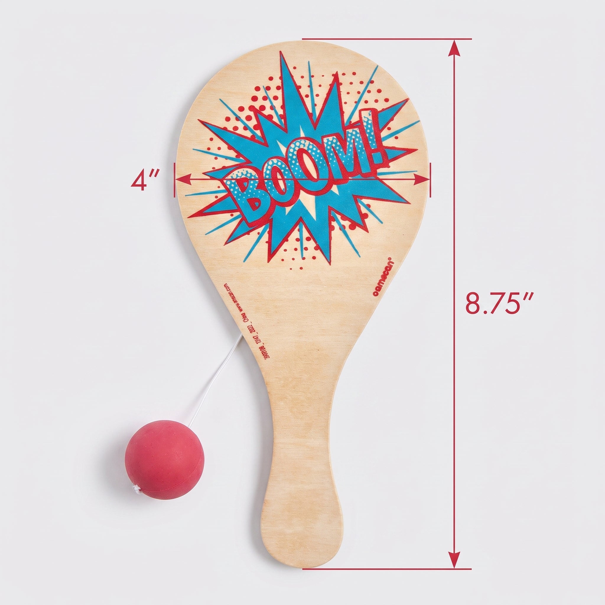 Boom Paddle Ball Toys - 8-Pack Party Favors
