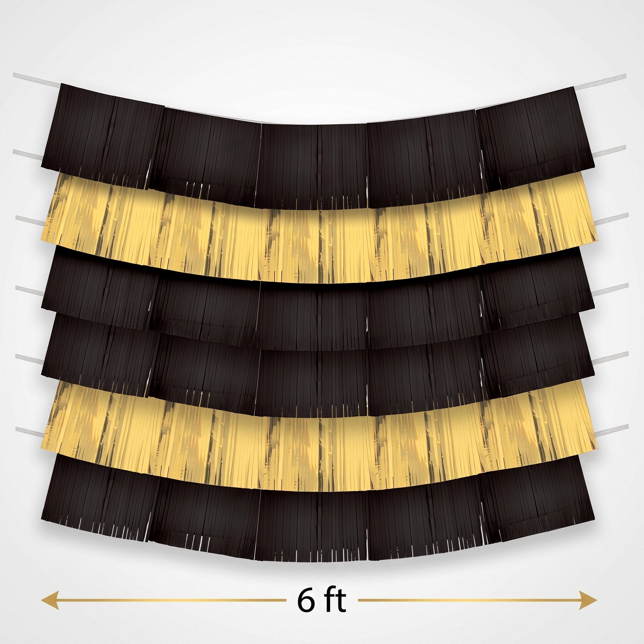 Elegant Black Fringe Backdrop Banner Kit for Any Occasion