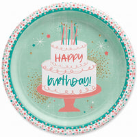 Happy Birthday 10.5" Decorative Paper Plates