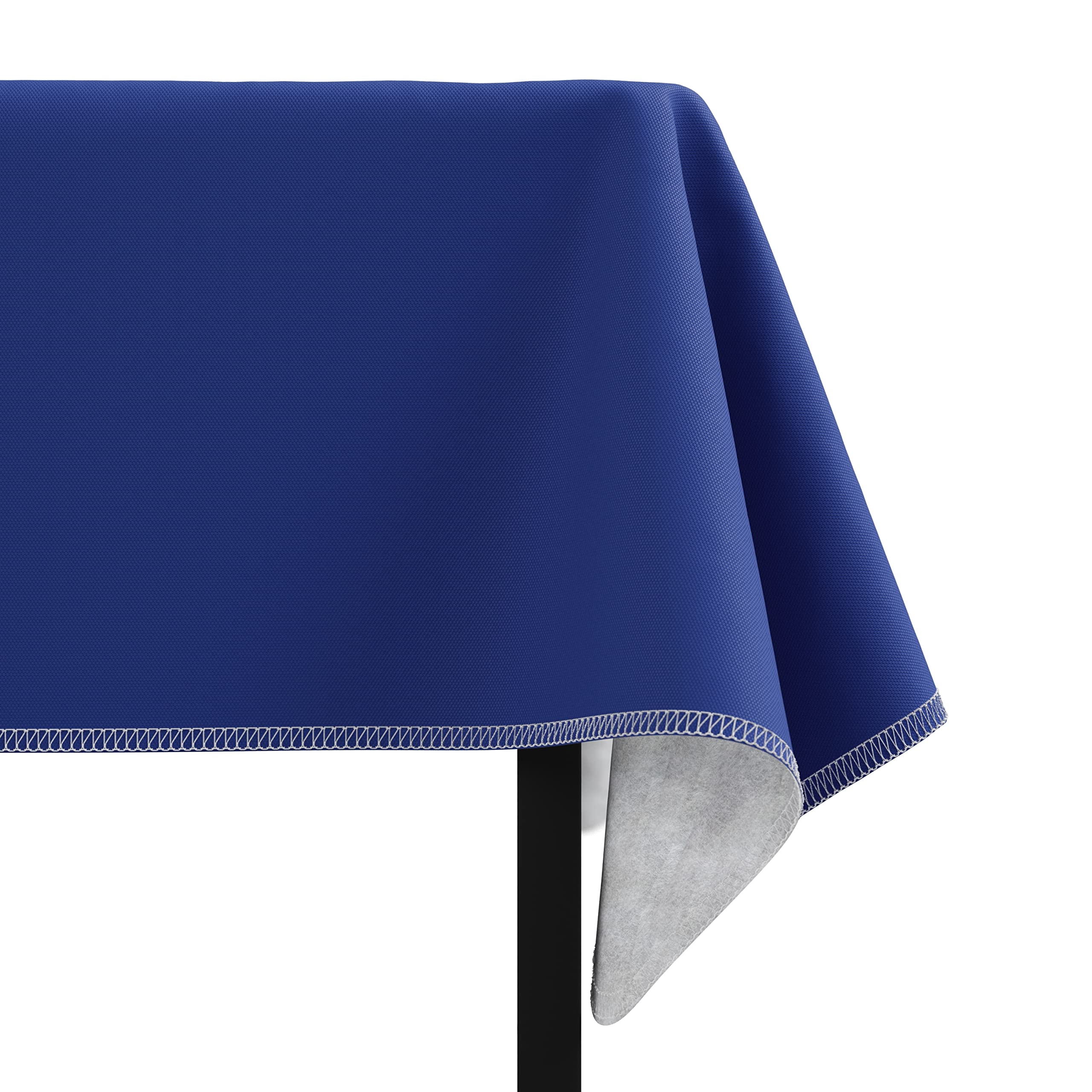 Dark Blue Flannel Backed Plastic Table Cover 54 In. x 108 In. | Case of 24 - 54 In. x 108 In.