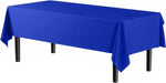 Dark Blue Plastic Table Cover - 54 In. x 108 In.