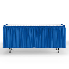 Dark Blue Plastic Table Skirt | Case of 48