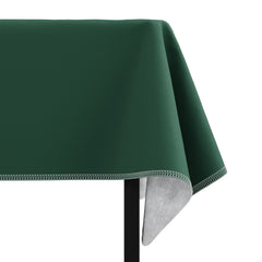 Dark Green Flannel Backed Plastic Table Cover 70 In. Round | Case of 36