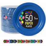 7 in. Dark Blue Paper Plates | 50 Ct.