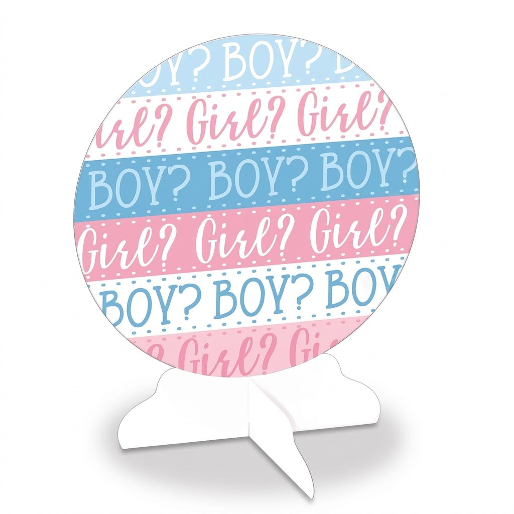 Pink or Blue? Baby Shower Table Decoration