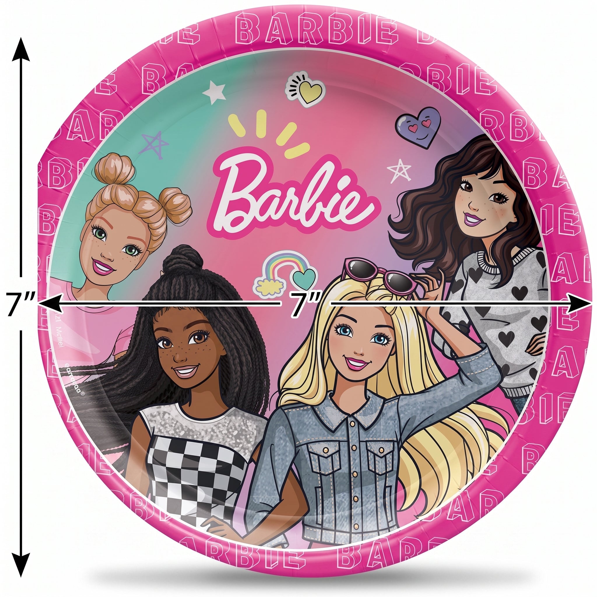 Barbie Dream Party 7" Round Paper Plates - 8 Pack
