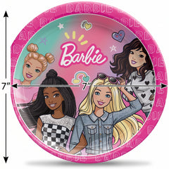 Barbie Dream Party 7" Round Paper Plates - 8 Pack