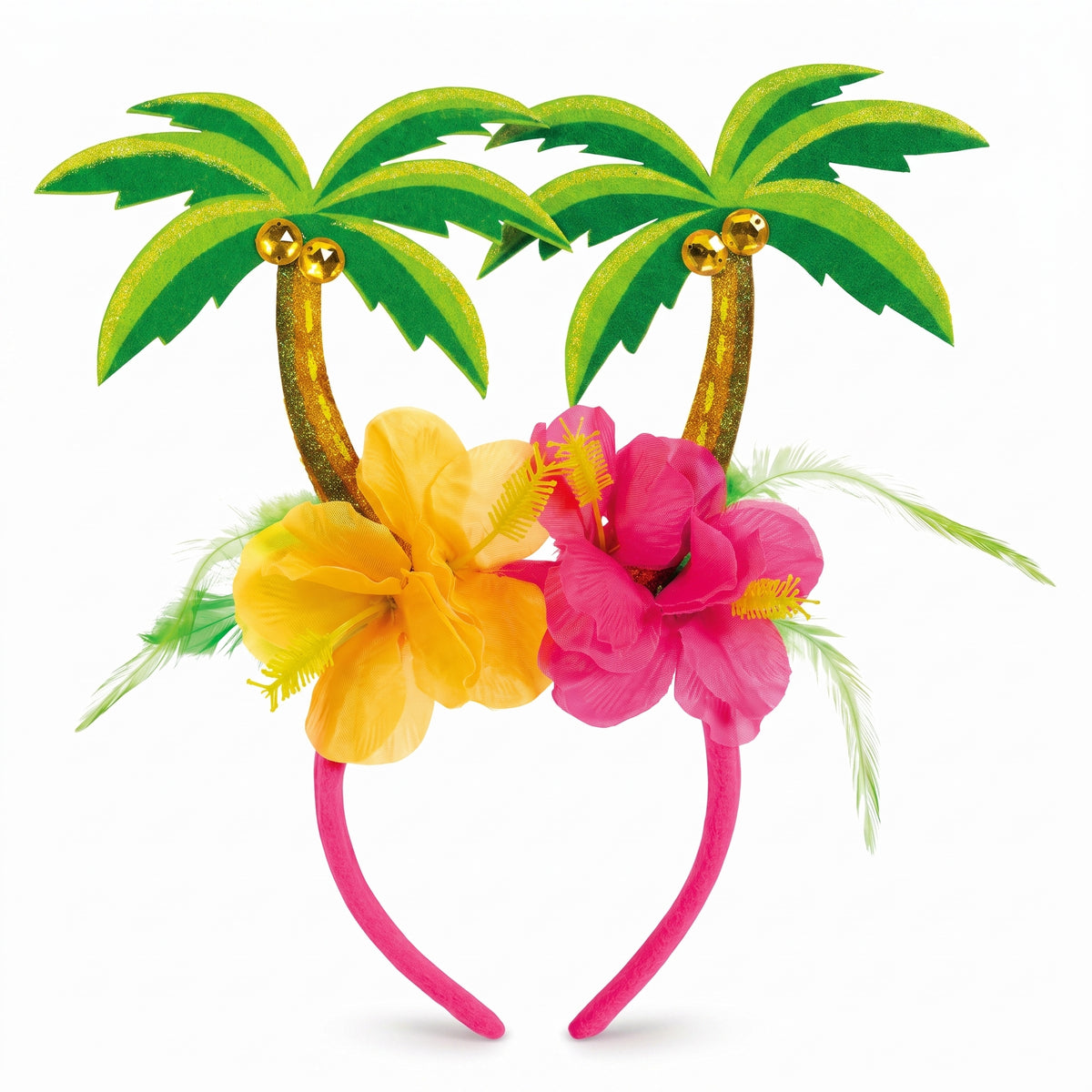 Tropical Hibiscus & Palm Tree Head Bopper