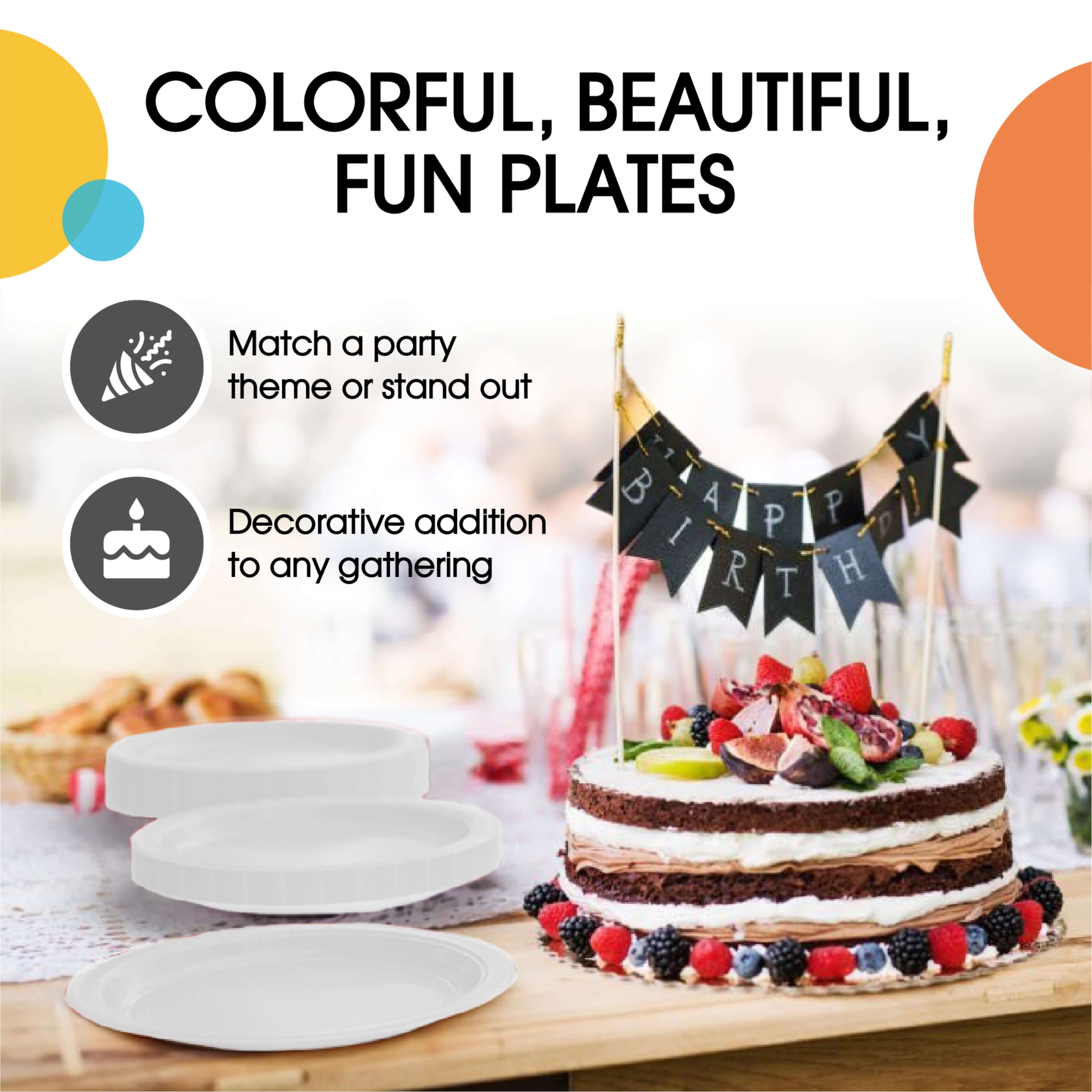 9 In. White Paper Plates - 50 Ct.