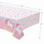Enchanted Unicorn Plastic Table Cover - 54