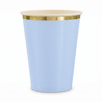 Elegant Blue & Gold 12oz Paper Cups