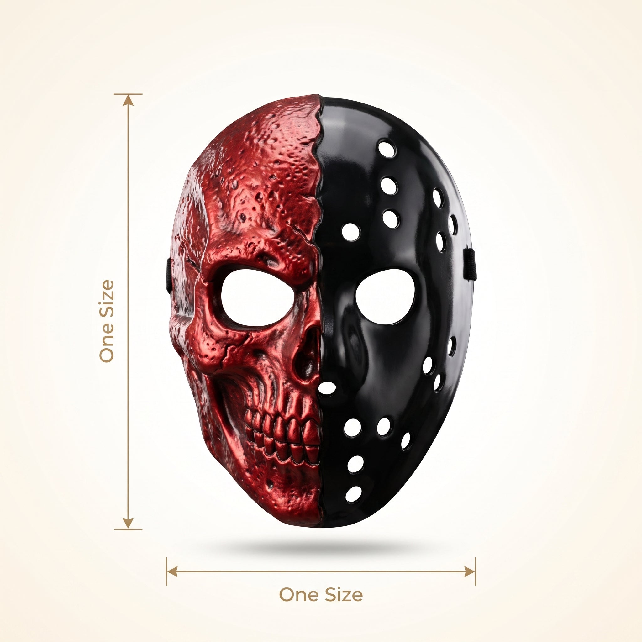 Red and Black Death Sport Halloween Mask