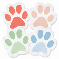 Paw Print Party Beverage Napkins - 16 Pack - 5 In. X 5 In.