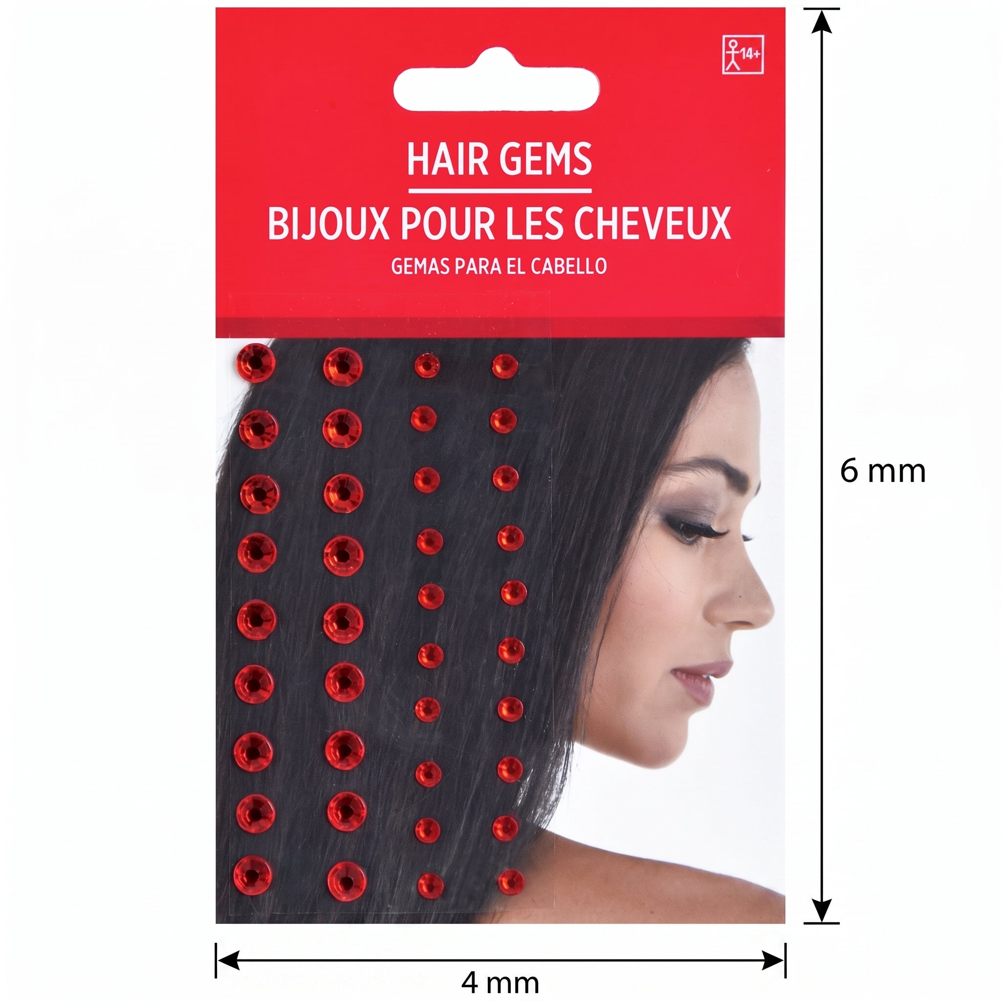 Radiant Red Hair Gems - 50 Piece Set