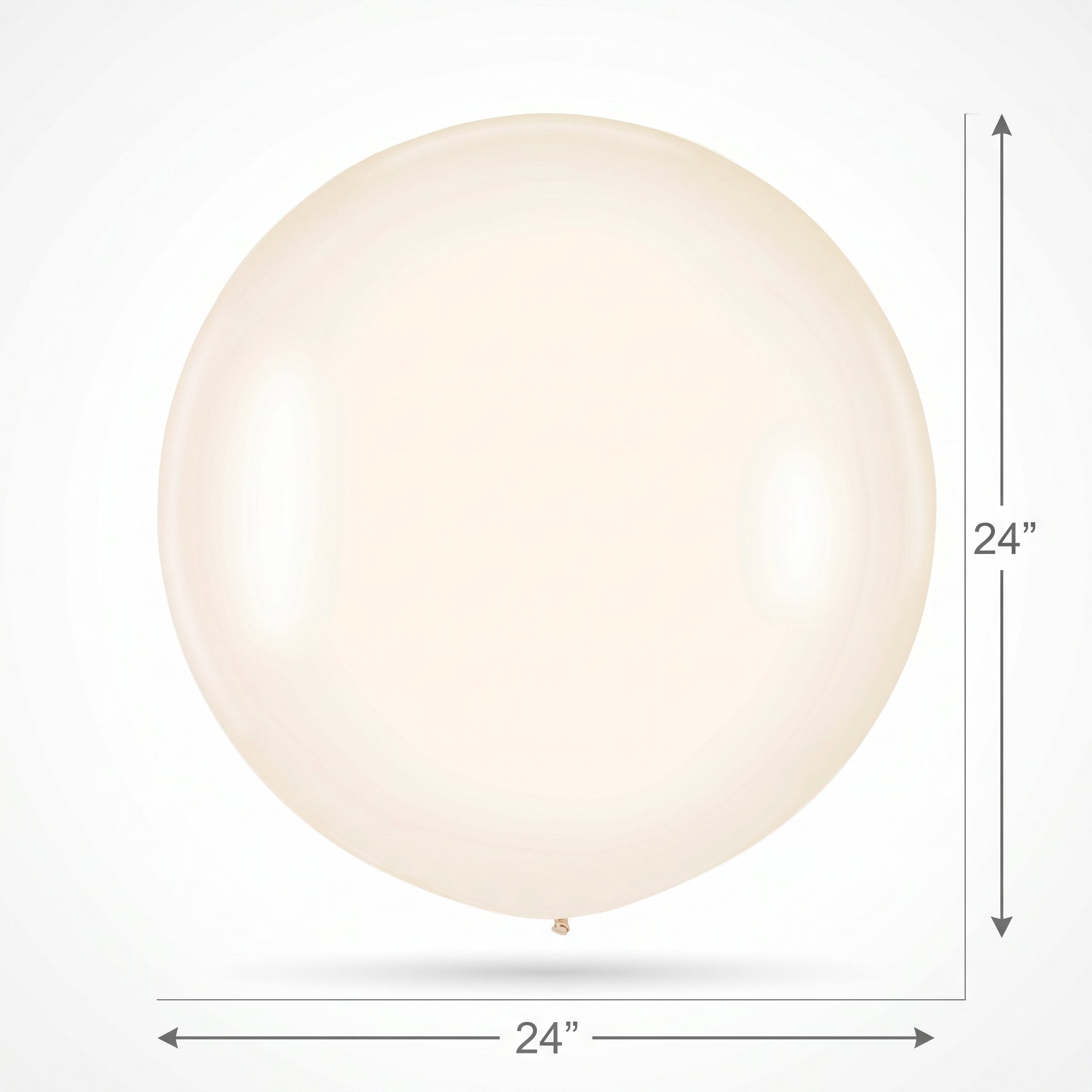 Elegant White Latex Balloons - 24" (4 Pack)