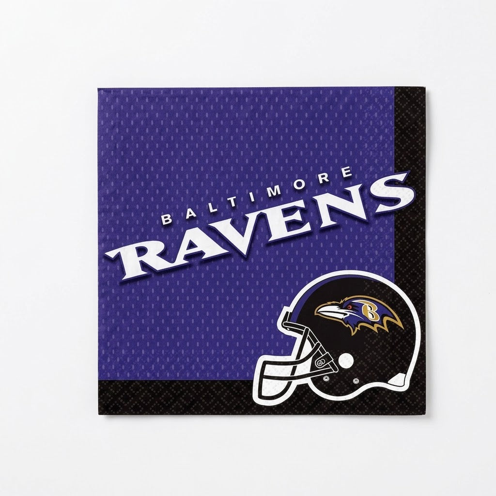 Baltimore Ravens NFL Luncheon Napkins - 6.5 In. x 6.5 In.