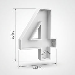 Number 4 Balloon Display Kit