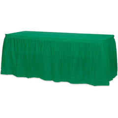 Emerald Green Plastic Table Skirt | Case of 48