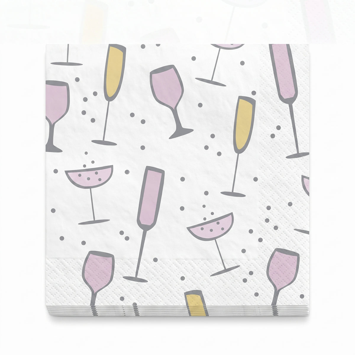 Elegant Cocktail Beverage Napkins - 5 In. X 5 In.