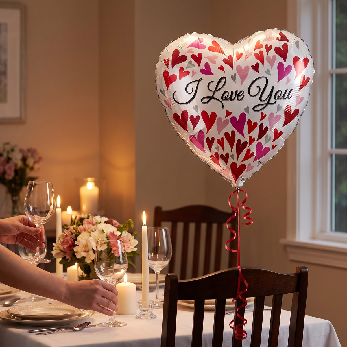 Heartfelt "I Love You" 18-Inch Foil Balloon