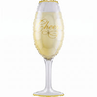"Cheers" Champagne Glass Foil Balloon