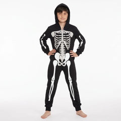 Boys' Skeleton Bodysuit with Hood - Child XL (14-16)
