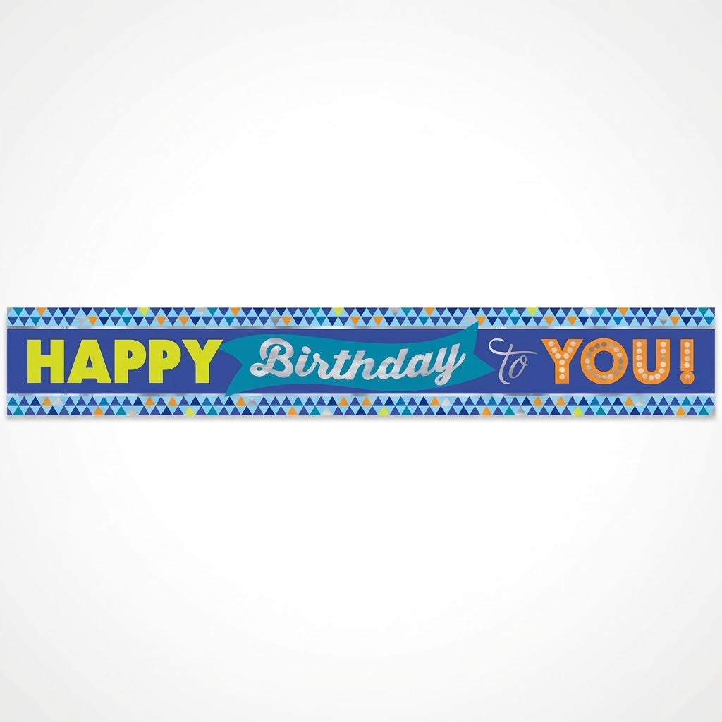 True Blue Happy Birthday Banner