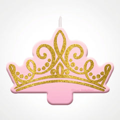Glitter Princess Crown Birthday Candle