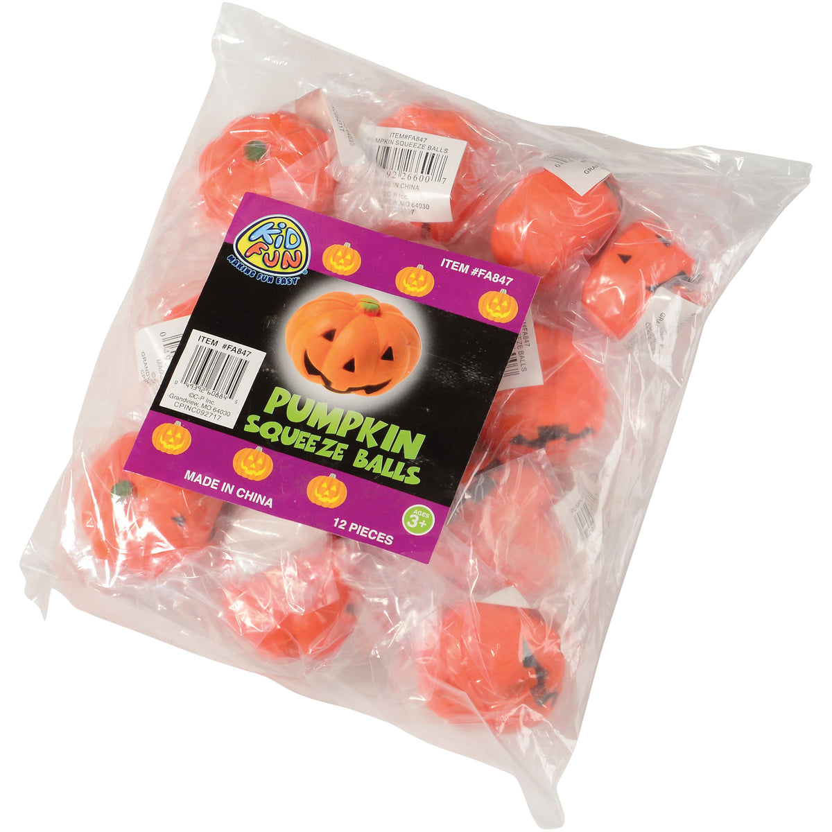 Pumpkin Squeeze Balls - 12 Count