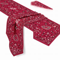 Western "Bandana" Fabric Table Runner, 14x72-Inch, Red