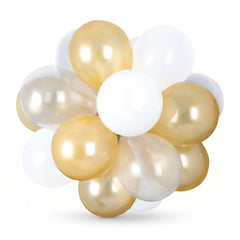Gold & White Sphere Latex Balloon Chandelier Kit