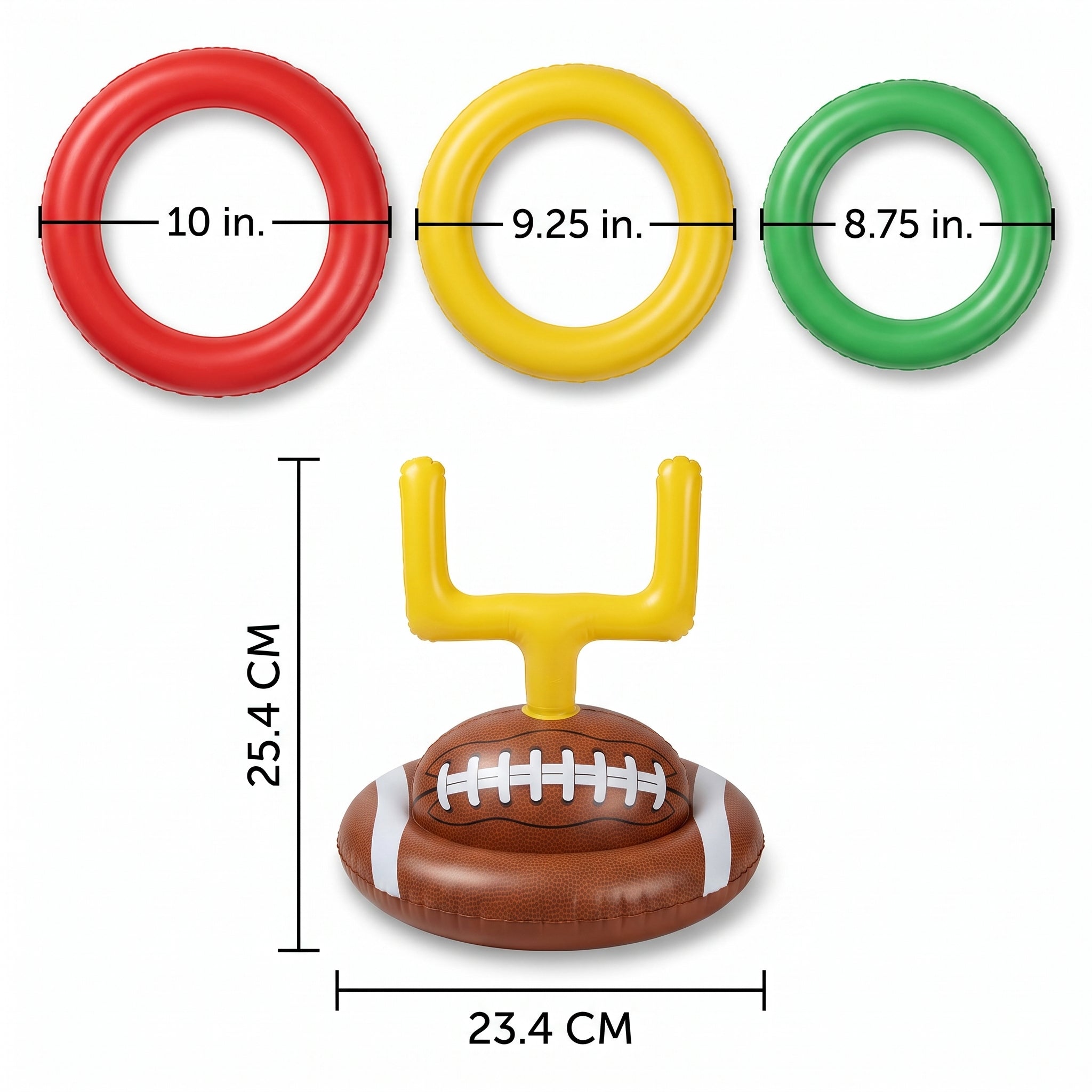 Inflatable Football Ring Toss Game Set - 4 Pack