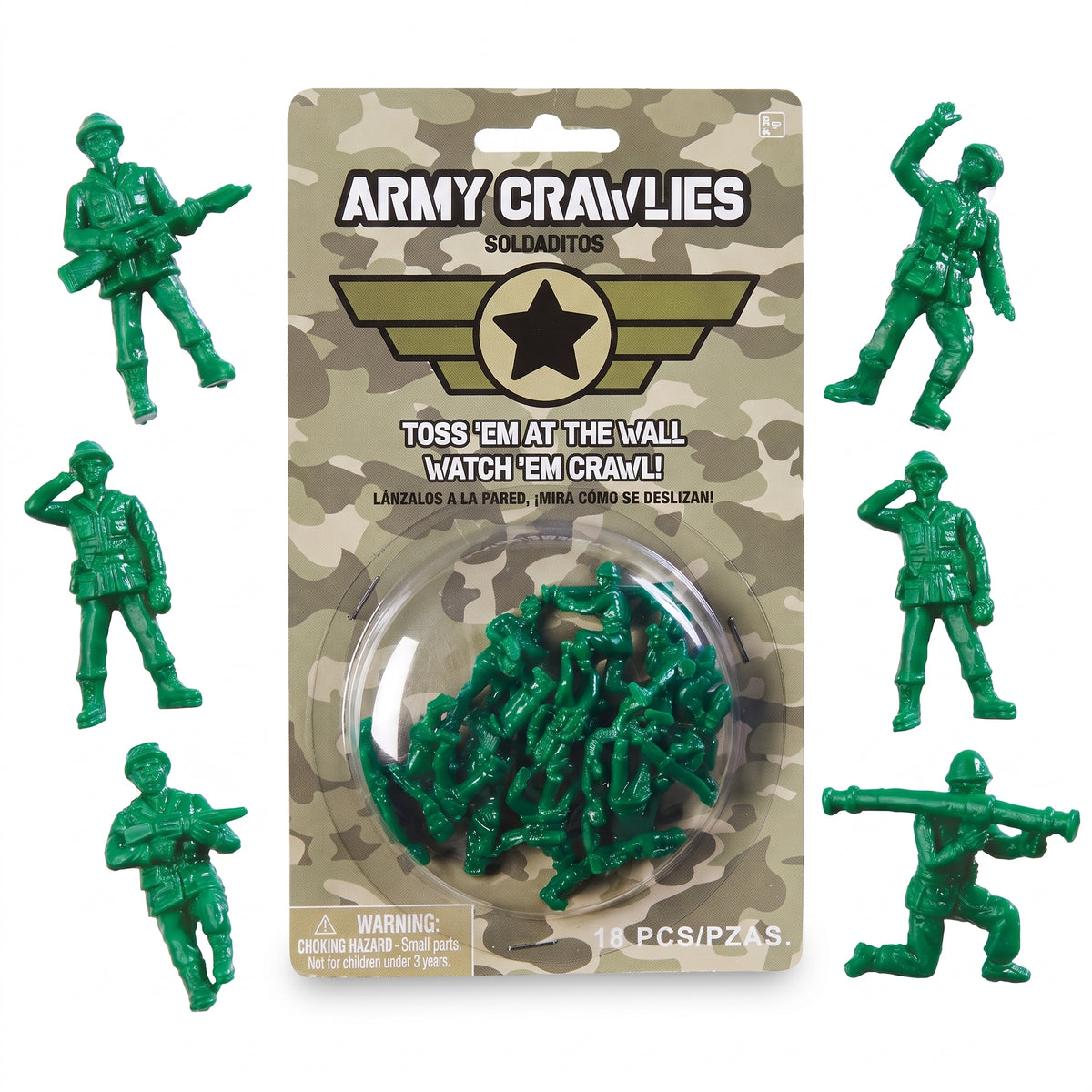 Green Army Soldier Window Walkers - 18 Pack